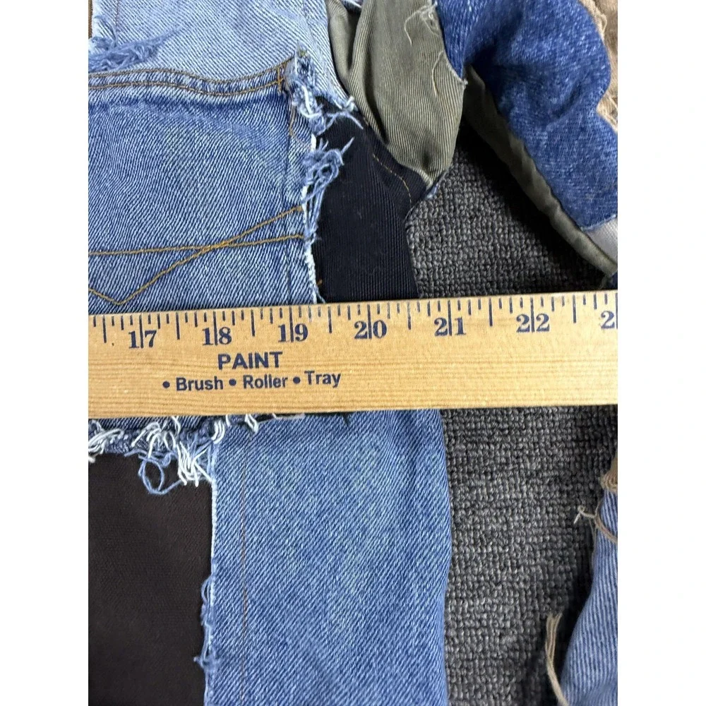 Carhartt Upcycle Jacket Mens Small Patchwork Rework Denim Canvas Workwear Lined